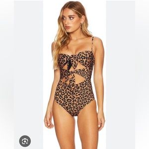 Beach riot leopard one piece